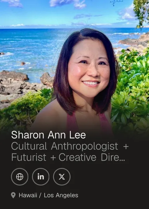 Sharon Ann Lee — Cultural Anthropologist + Futurist + Creative Director